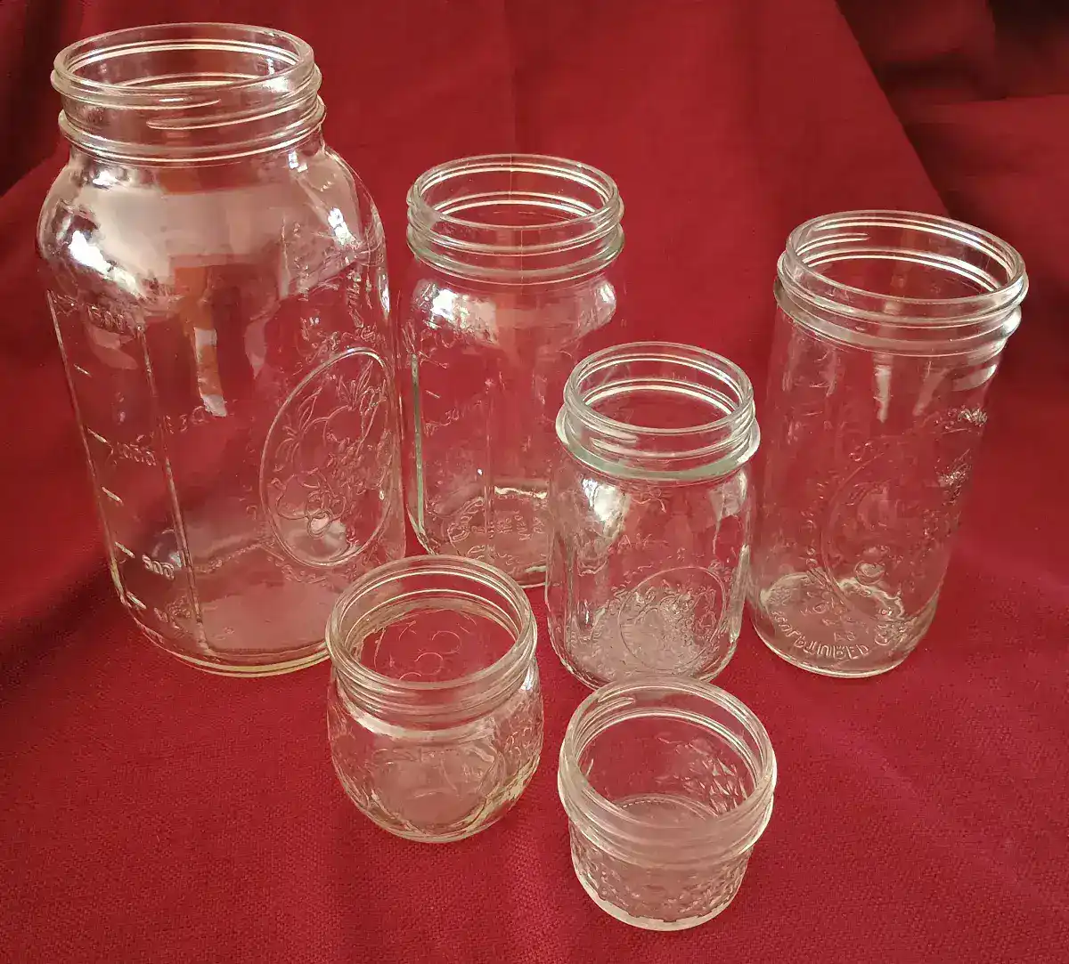 A family of mason jars ready for canning season