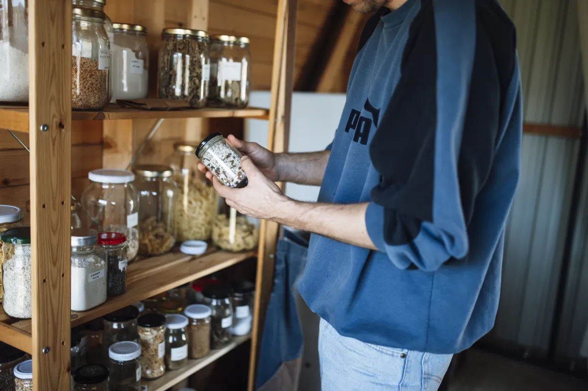 Browsing through kitchen pantry staples and condiment alternatives