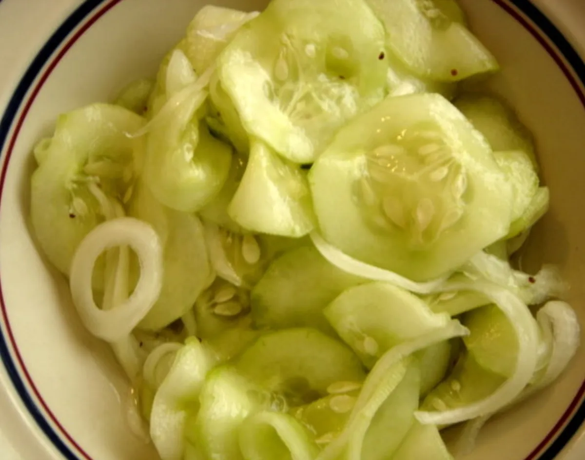 Sliced dill pickles — the tangy, vinegary flavor that makes pickle ketchup so addictive