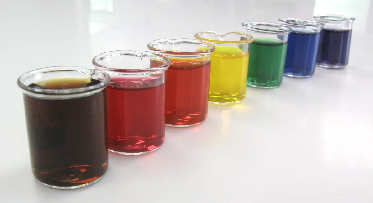 A rainbow of natural food colors used in creative cuisine