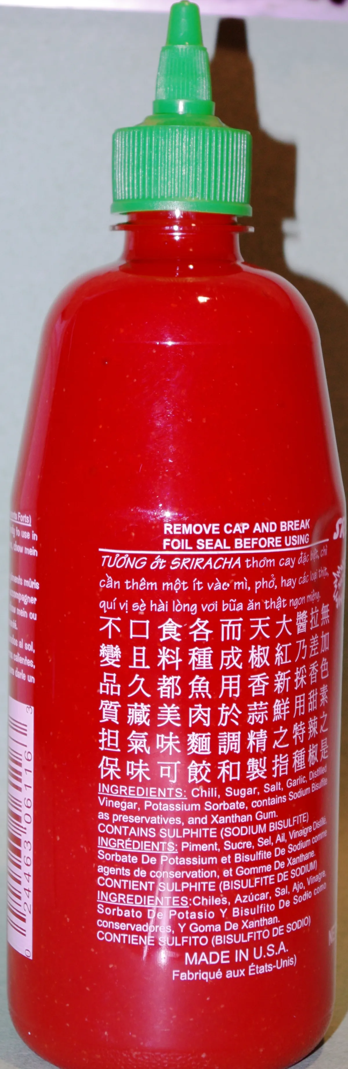 A Bottle of Sriracha Chili Sauce Packed with Bold Flavor