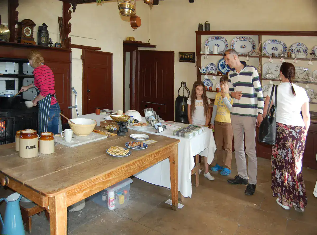 A beautifully preserved Victorian kitchen with cast-iron range
