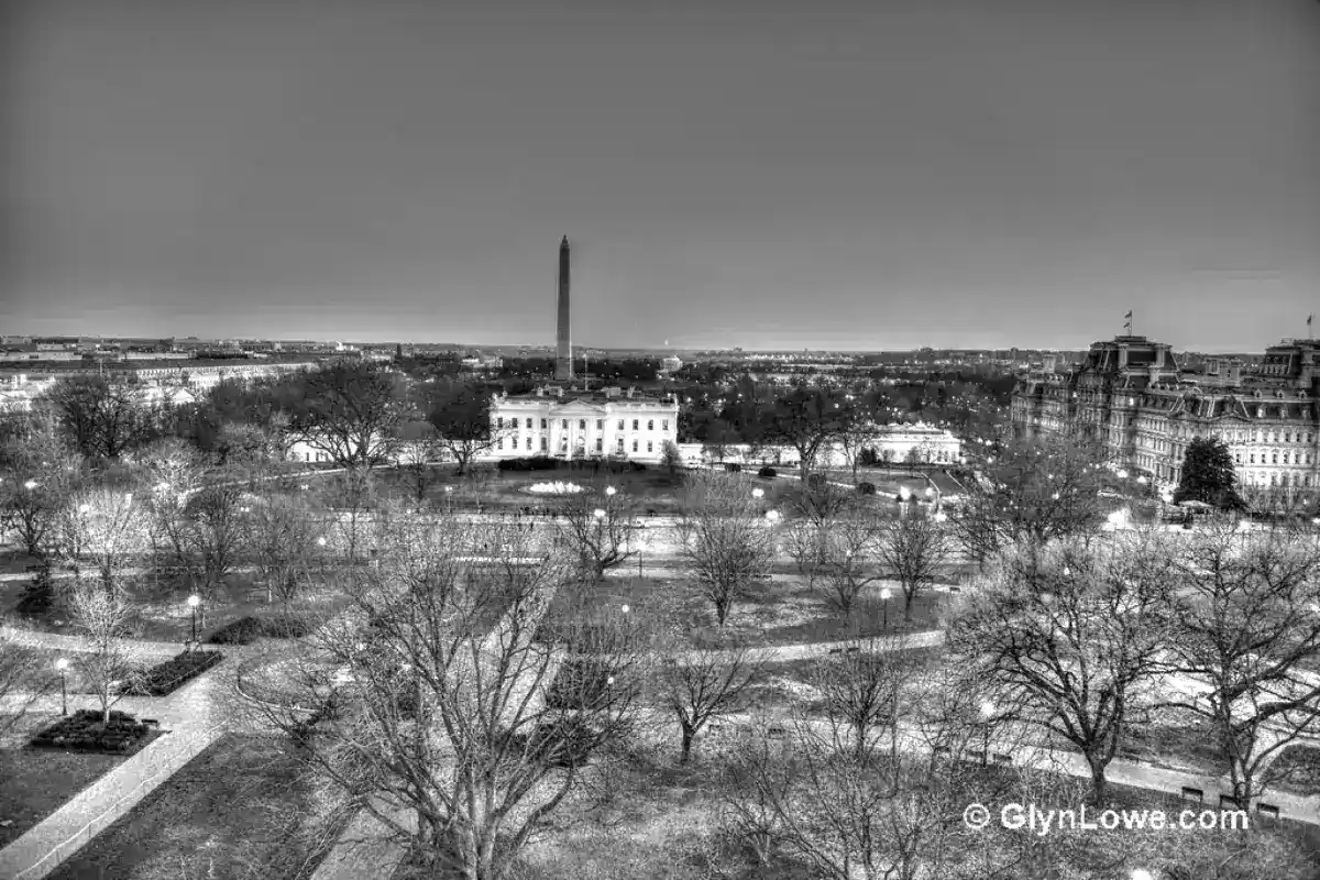The north side of the White House — the dining room where the ketchup incident reportedly took